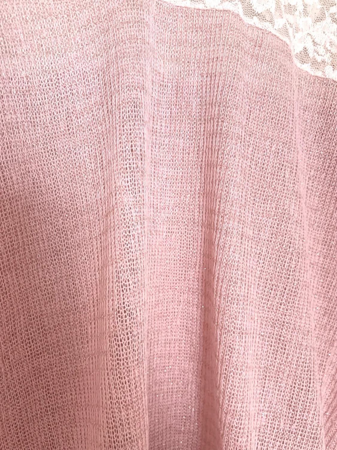 츄파츕스 딸기우유맛 레이스 반팔 니트 블라우스 상품이미지3