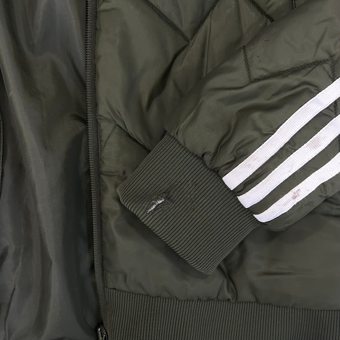 Adidas 아디다스 트랙탑 2-way 카키 누빔 자켓 상품이미지9