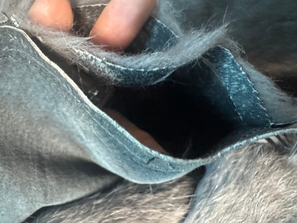 “00s Vkei Style eyelet fur long coat“ 상품이미지3