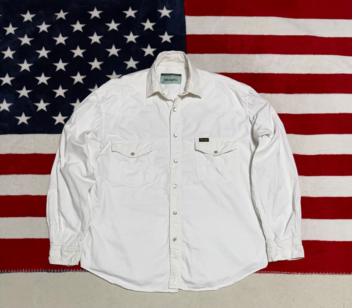 랭글러화이트 웨스턴셔츠 Wrangler Western Shirt [XL] 상품이미지1