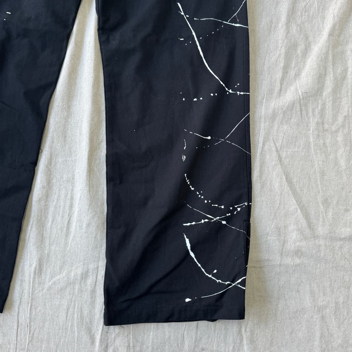 페인팅 코튼 밴딩 와이드팬츠 F 상품이미지3