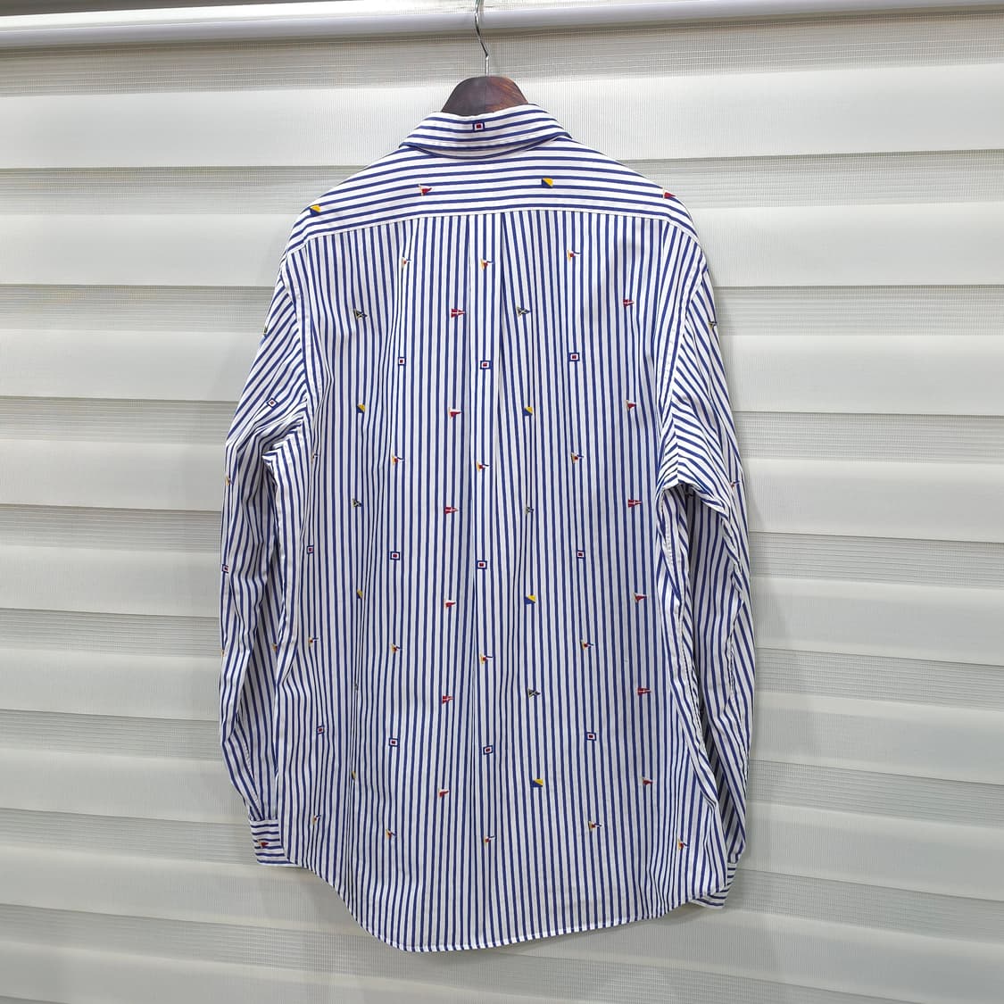 랄프로렌 스트라이프 만국기 자수셔츠- XL 상품이미지5