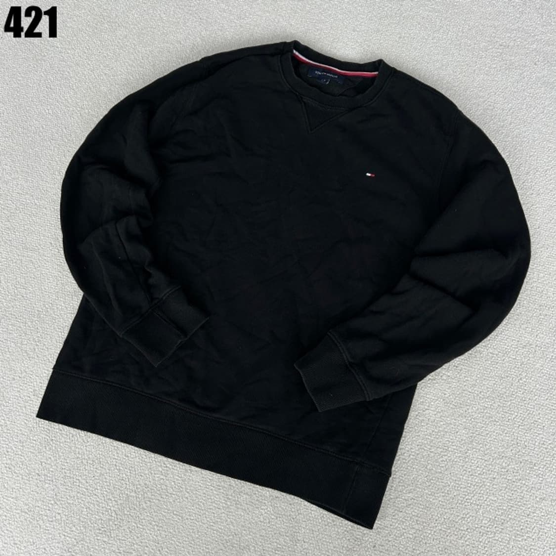 타미힐피거 블랙 맨투맨  상품이미지1