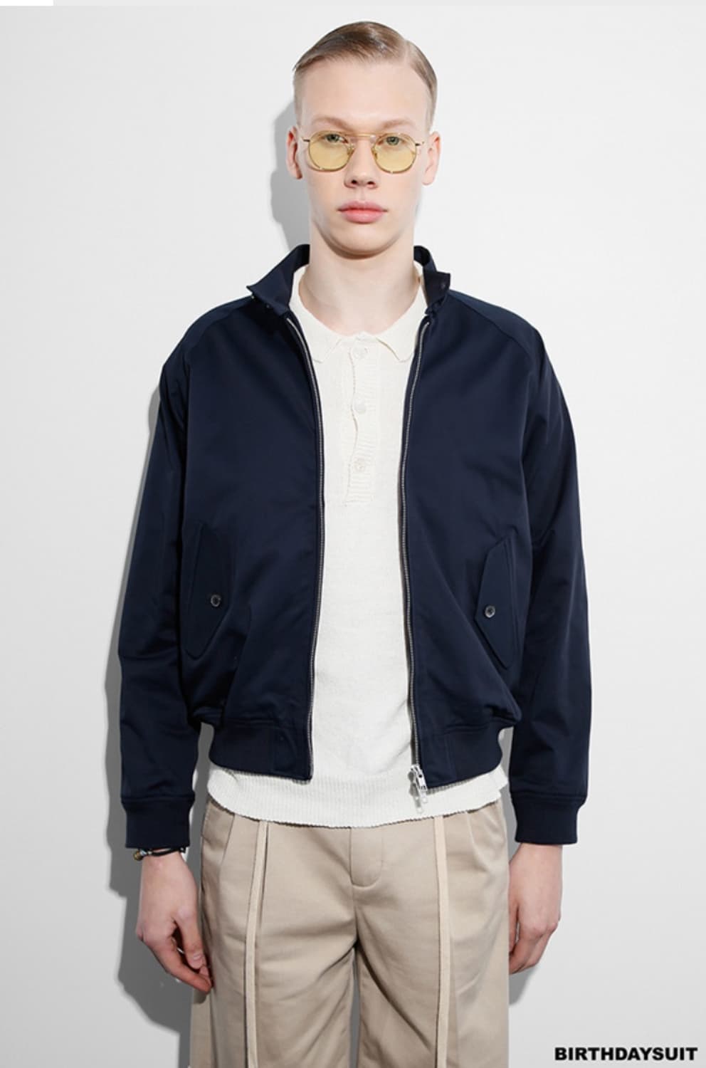 [M] 벌스데이수트 해링턴 자켓 네이비 상품이미지3