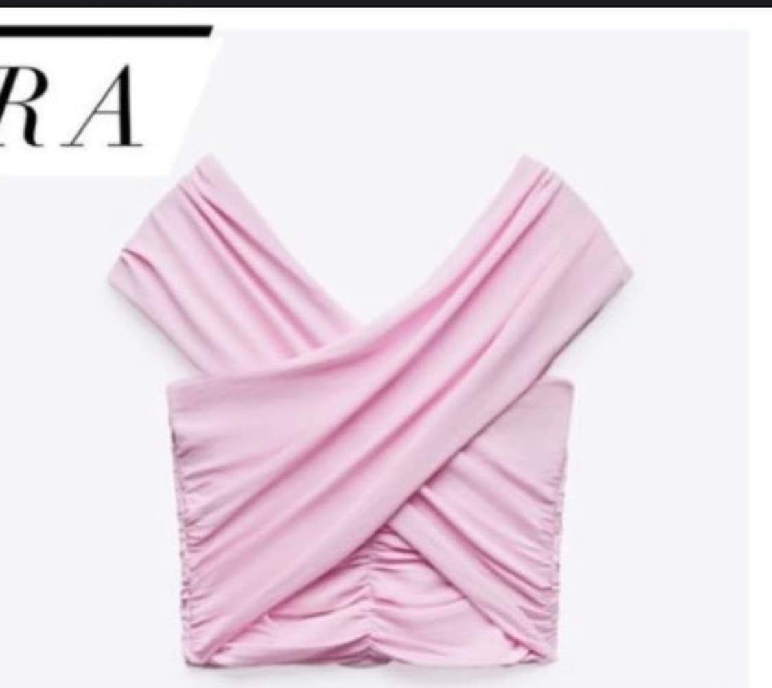 자라 멀티포지션 드레이프 니트 탑 로즈핑크 상품이미지4