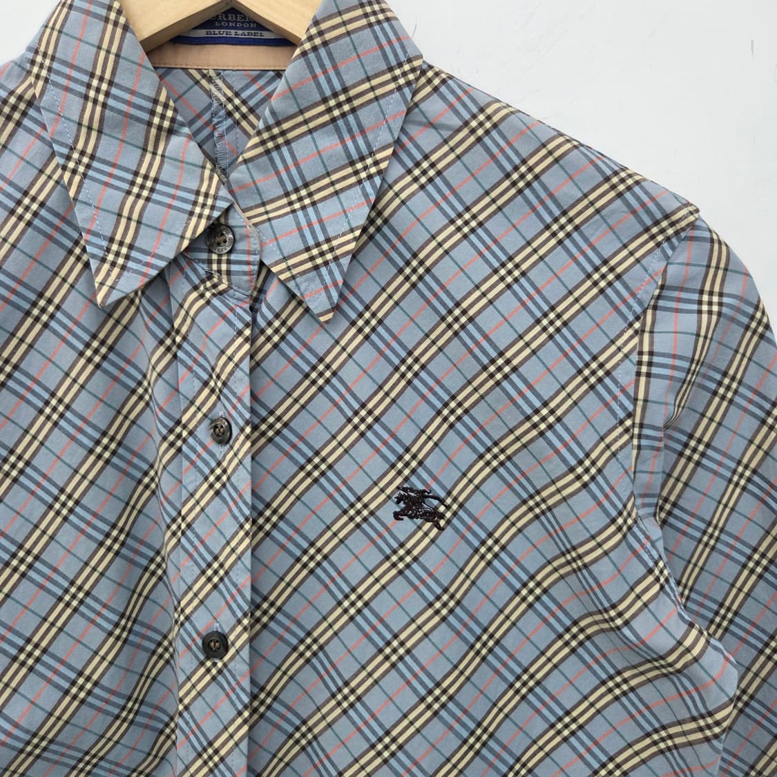 버버리 체크 반팔 셔츠 여s 상품이미지3