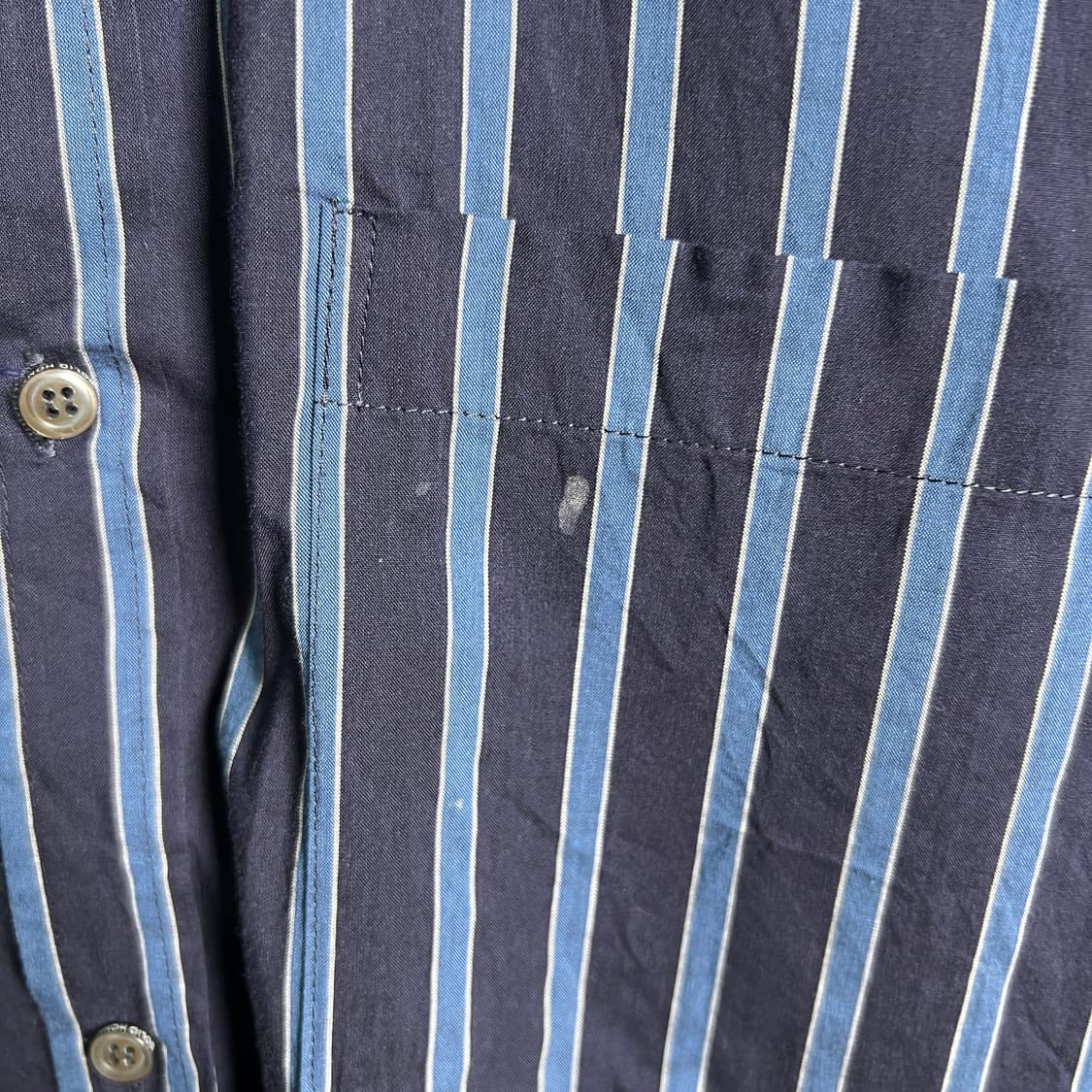 솔리드옴므 네이비 스트라이프 더블 레이어드 셔츠 48 상품이미지9