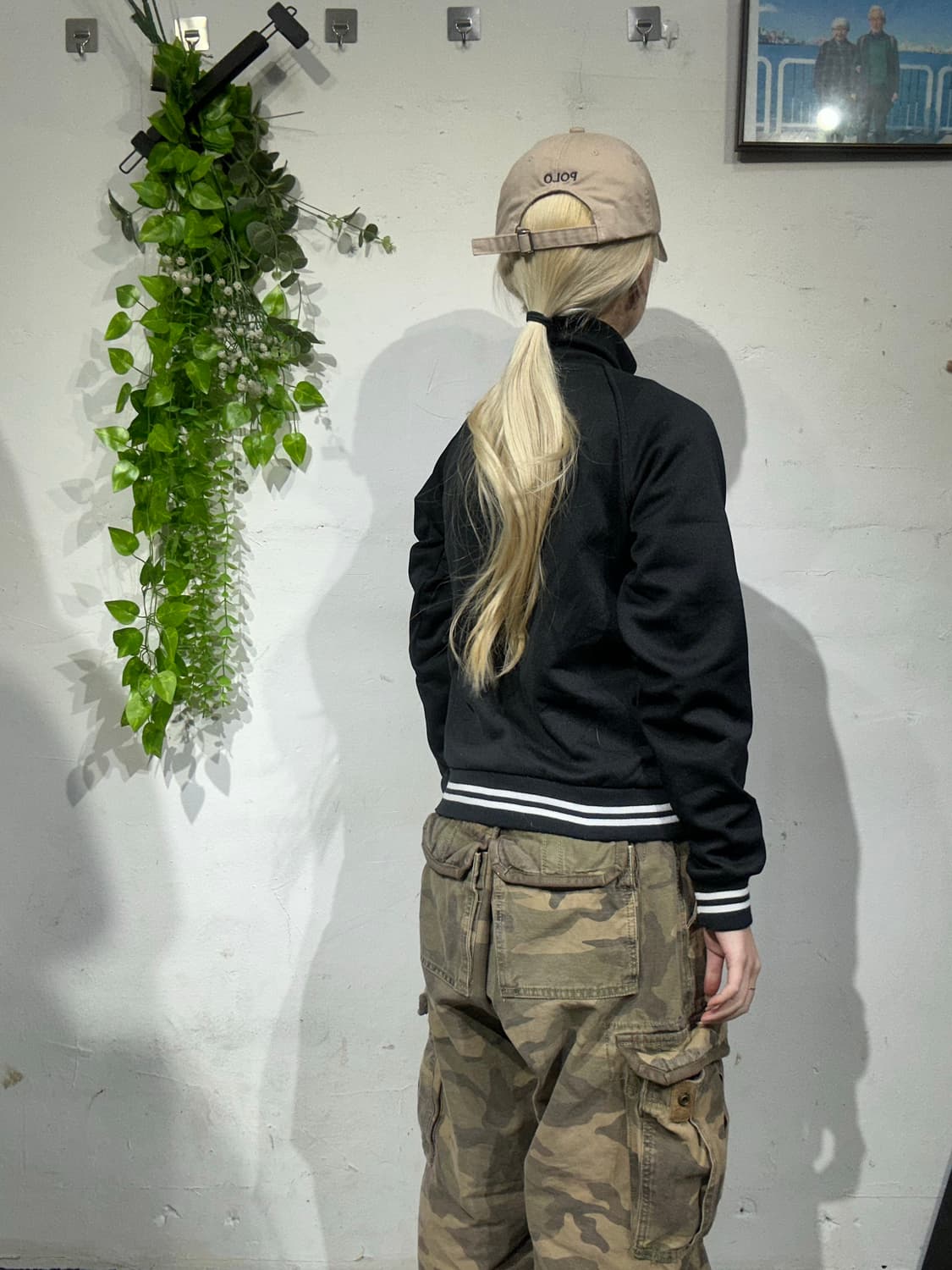 푸마 블랙 슬림핏 로고 트랙탑 져지 M 상품이미지3