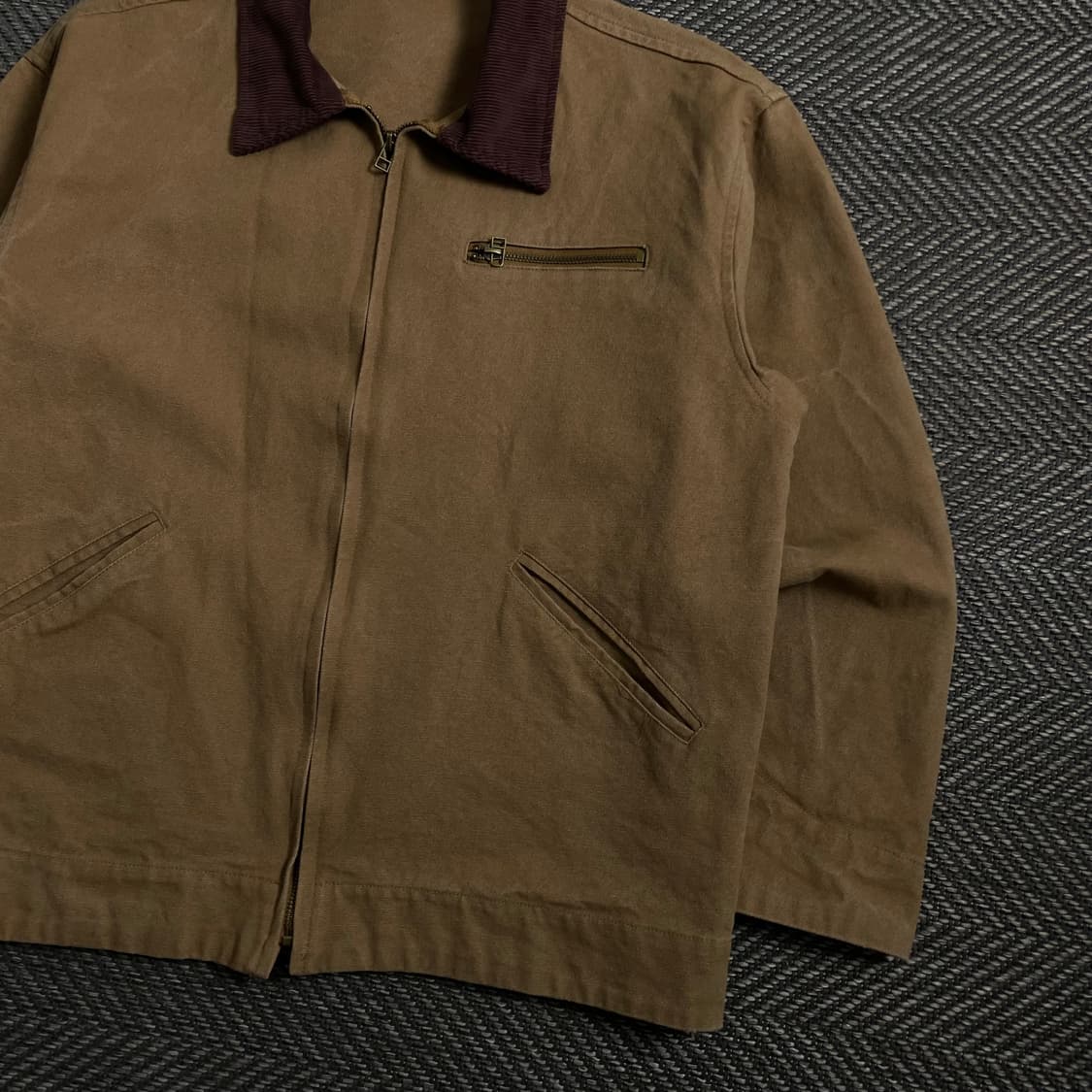 빈티지 올드스쿨 캔버스 워크 자켓 브라운y 4216 상품이미지3