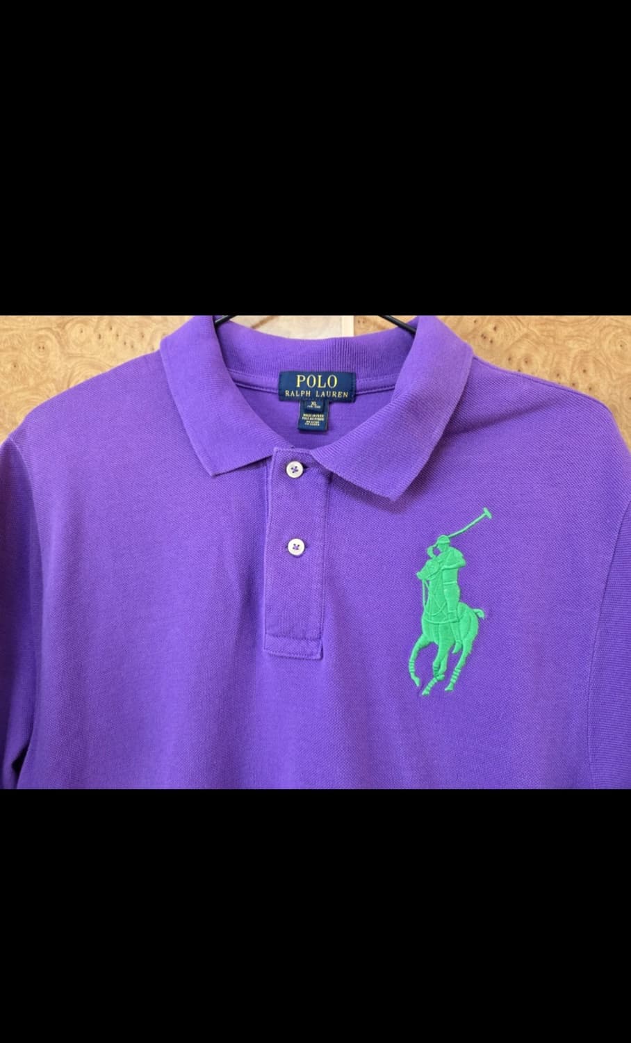 폴로 랄프로렌 퍼플 빅포니 반팔 카라티 M 상품이미지2