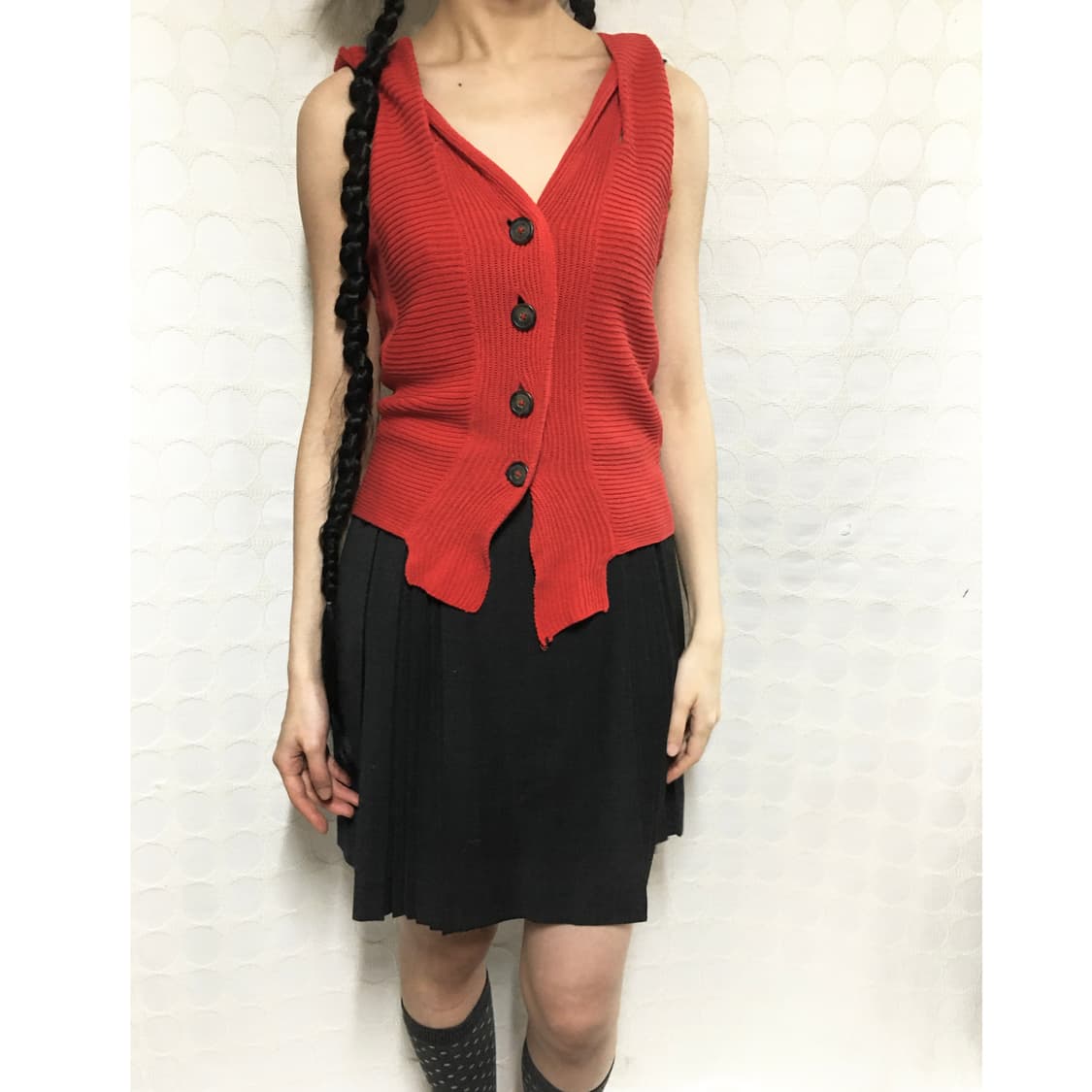 비비안 웨스트우드 레드 니트 슬리브리스 상품이미지1