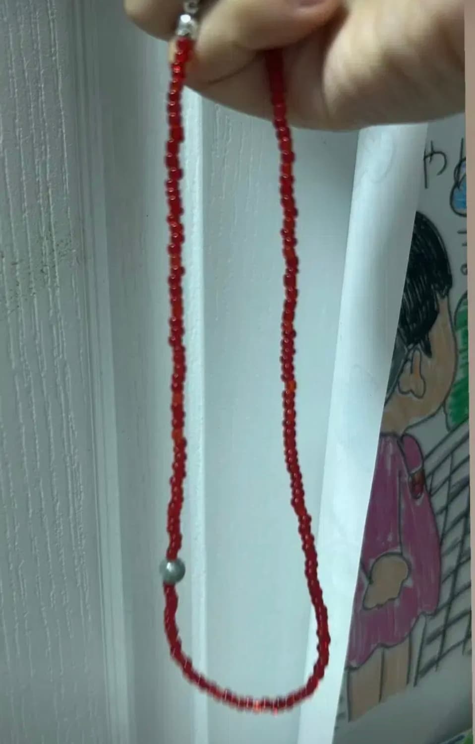 빈티지 비즈 레드 목걸이 / red point necklace 상품이미지1