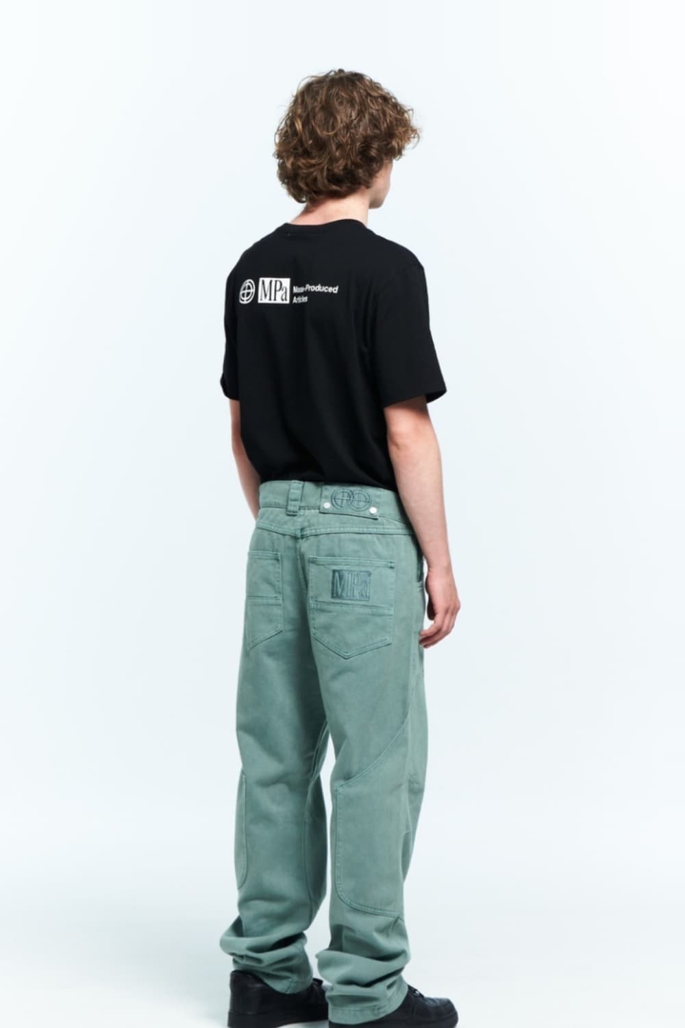 택o새제품) 플라스틱프로덕트 포켓 팬츠 에메랄드 s 상품이미지2