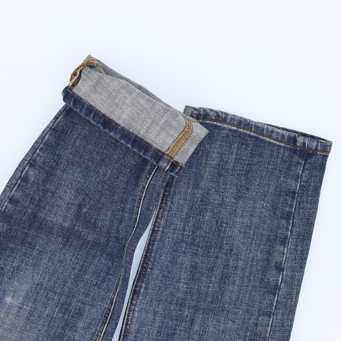 [M32] 플랙 워싱 데님팬츠 일자 청바지  0119H2 상품이미지7