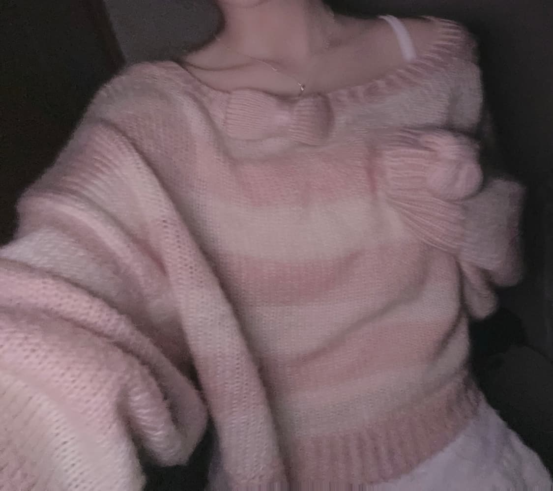 Lizlisa 리즈리사 니트 ) 히메갸루 니트 라떼갸루 갸루 큐롯 빈티지 상품이미지2