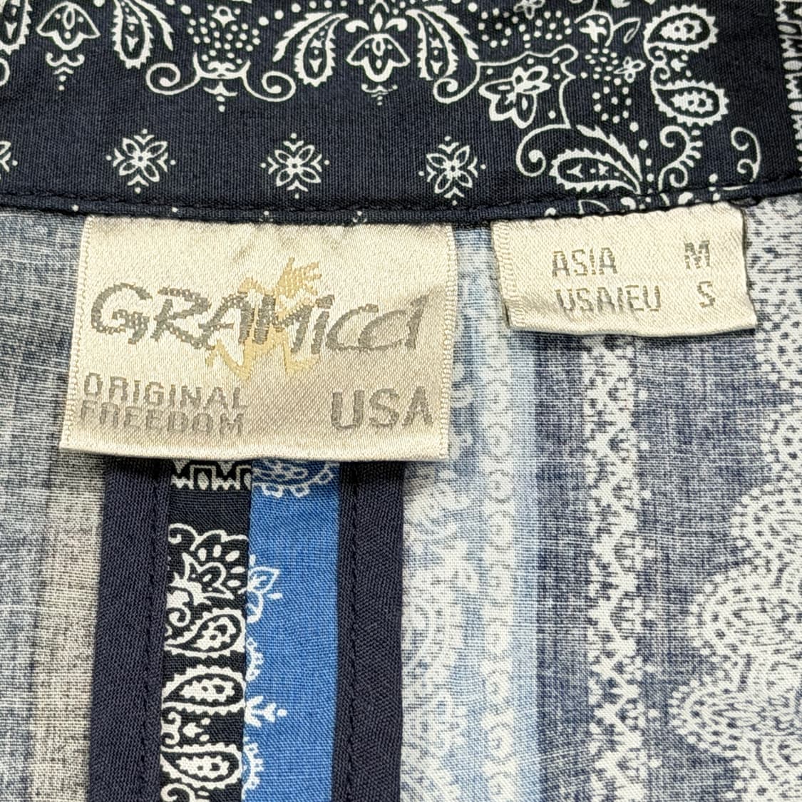 그라미치 페이즐리 반다나 자켓 블루 M 상품이미지3