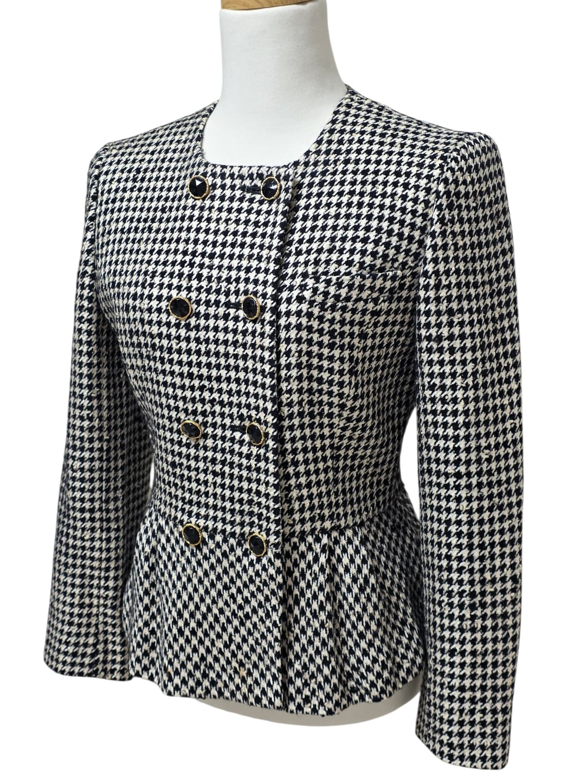 90년대 일본빈티지) 하운드 체크 울 여성정장 자켓🖤 상품이미지4