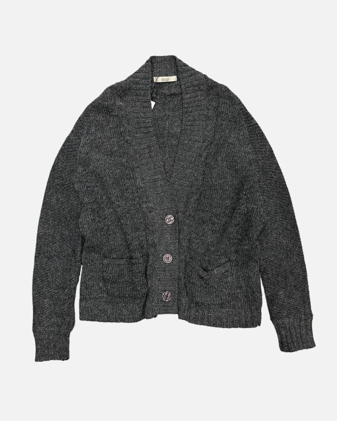 charcoal alpaca wool cardigan 상품이미지2