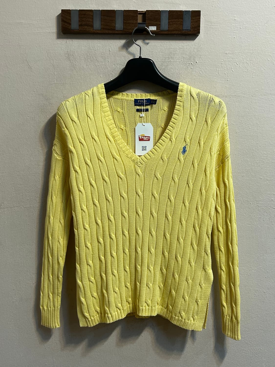 폴로 랄프로렌 케이블 브이넥 니트 스웨터 상품이미지1