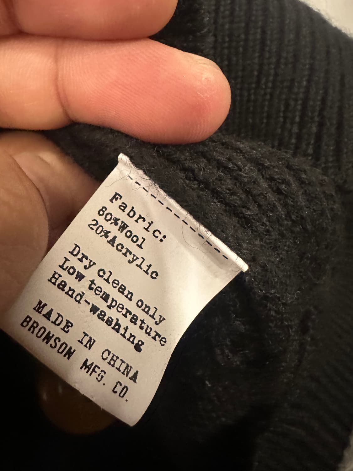 브론슨 미 육군 5버튼 니트 블랙 40 상품이미지4