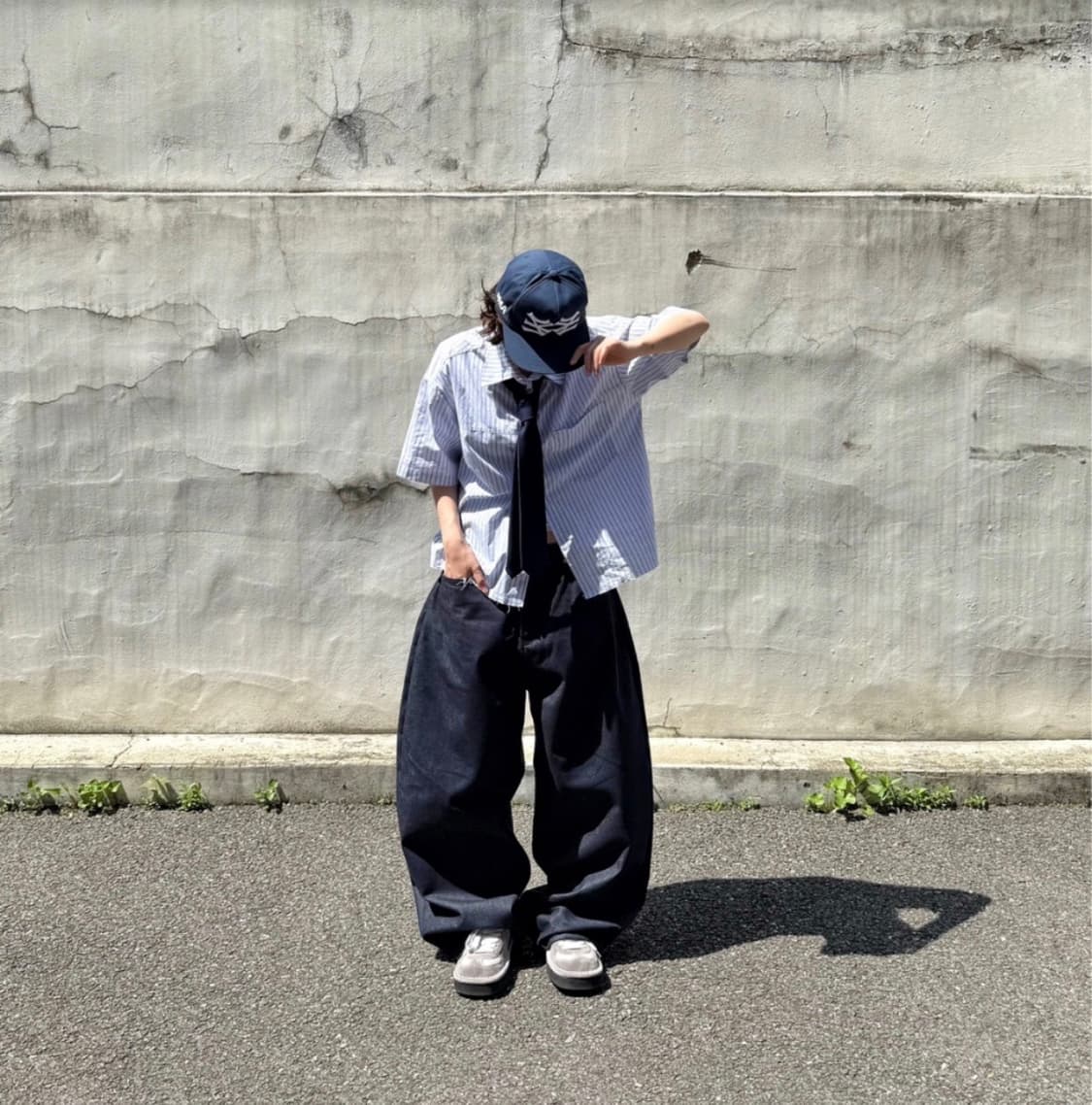 와이드 논페이드 데님 상품이미지4