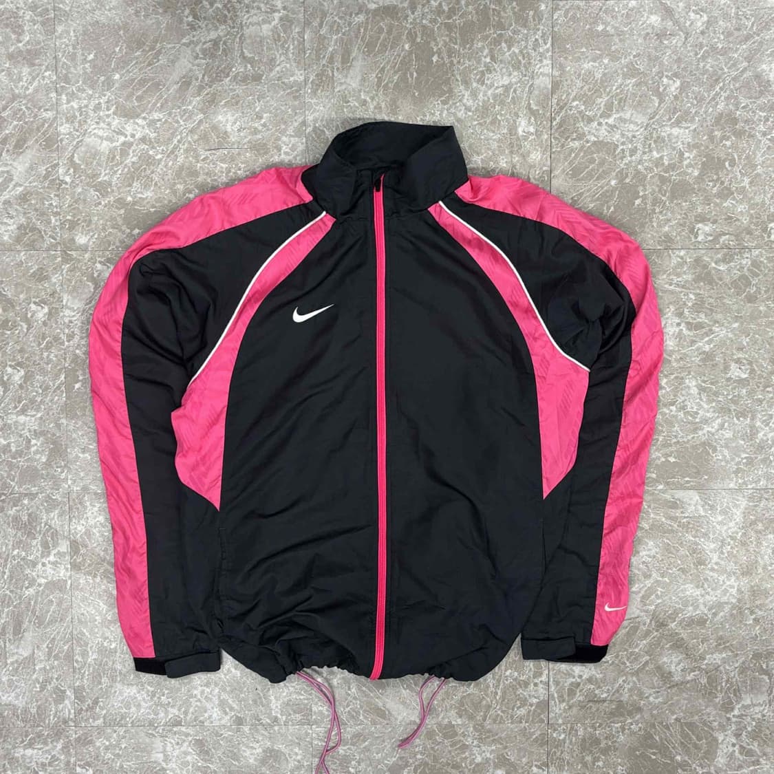 나이키 솔로 스우시 핑크 그레이 올드스쿨 윈드브레이커 자켓 바람막이 희귀 상품이미지2