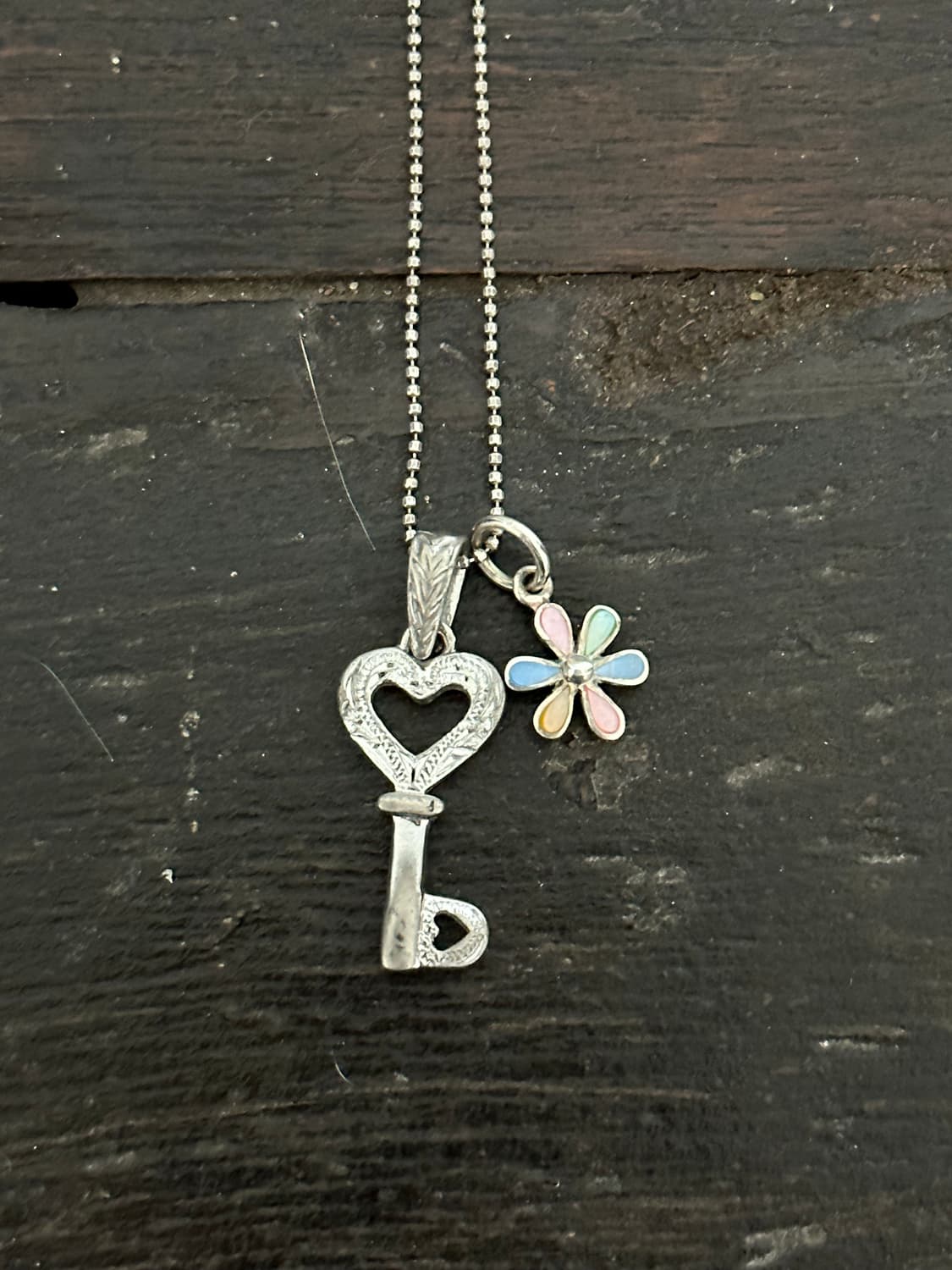 Flower key 925silver necklace 상품이미지1