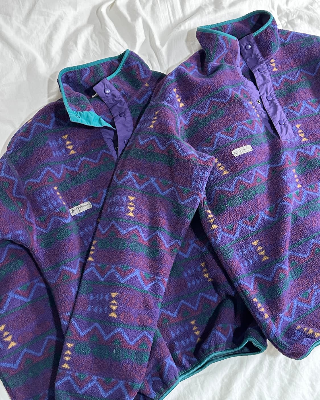 90s usa 콜롬비아 아즈텍 신칠라 플리스 상품이미지1