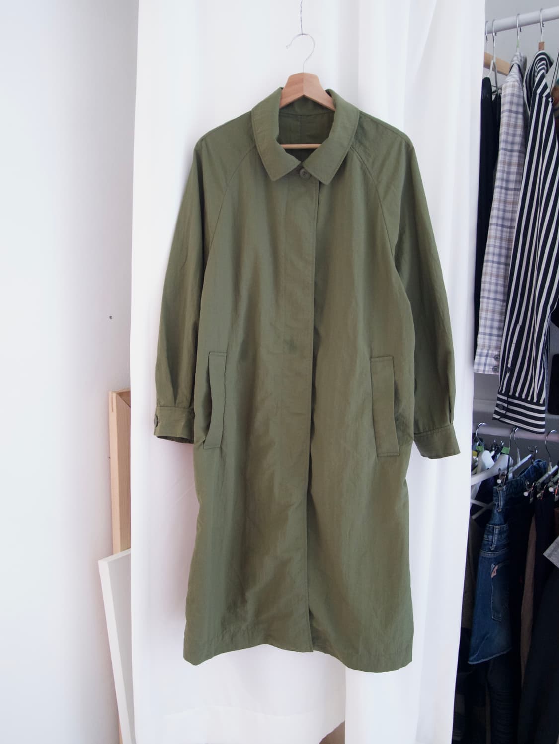[GU] khaki light coat 상품이미지1