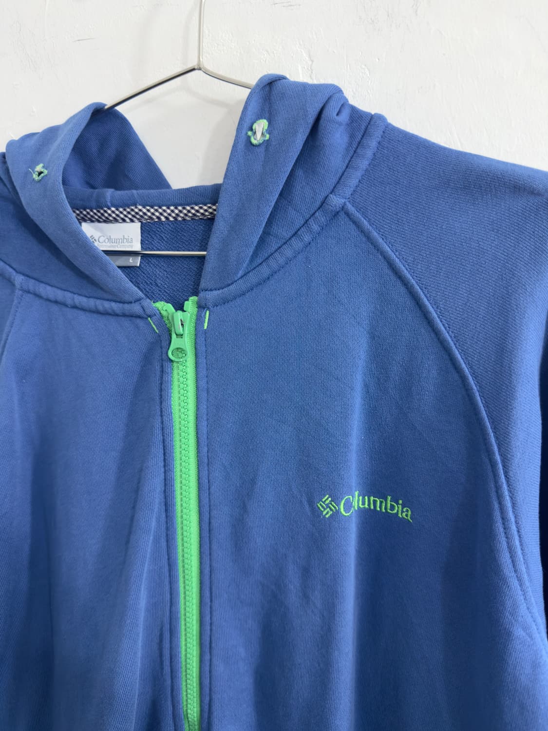 Columbia logo blue hood zipup 상품이미지3