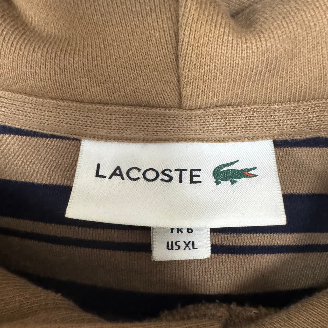 라코스테 로고 해비스웻 후드티 된장 상품이미지3