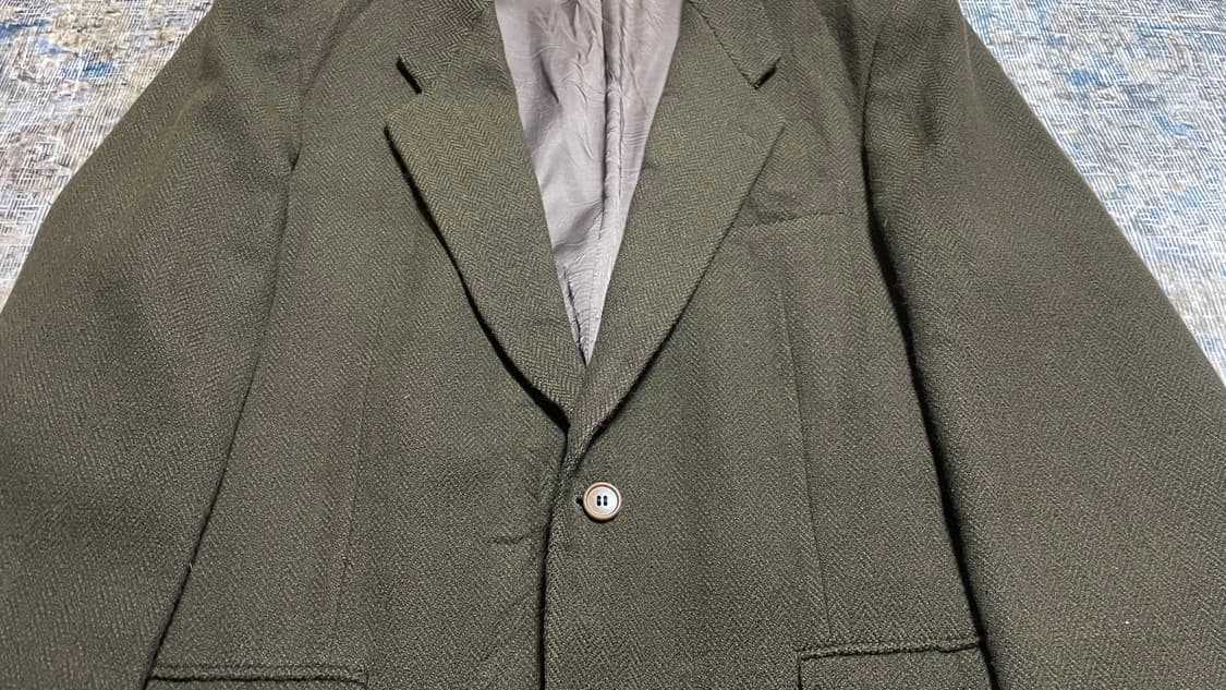 JPN 00s 일본 빈티지 폴스미스 런던 올리브 울 헤링본 블레이저 L 상품이미지6