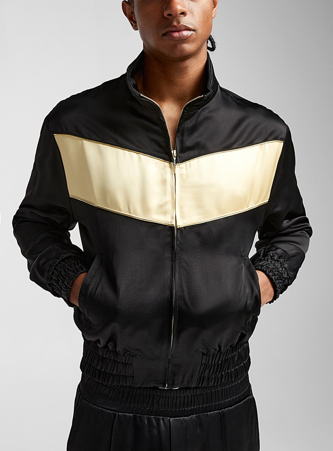 ERNEST W. BAKER 트랙 자켓 Black / Gold 상품이미지1