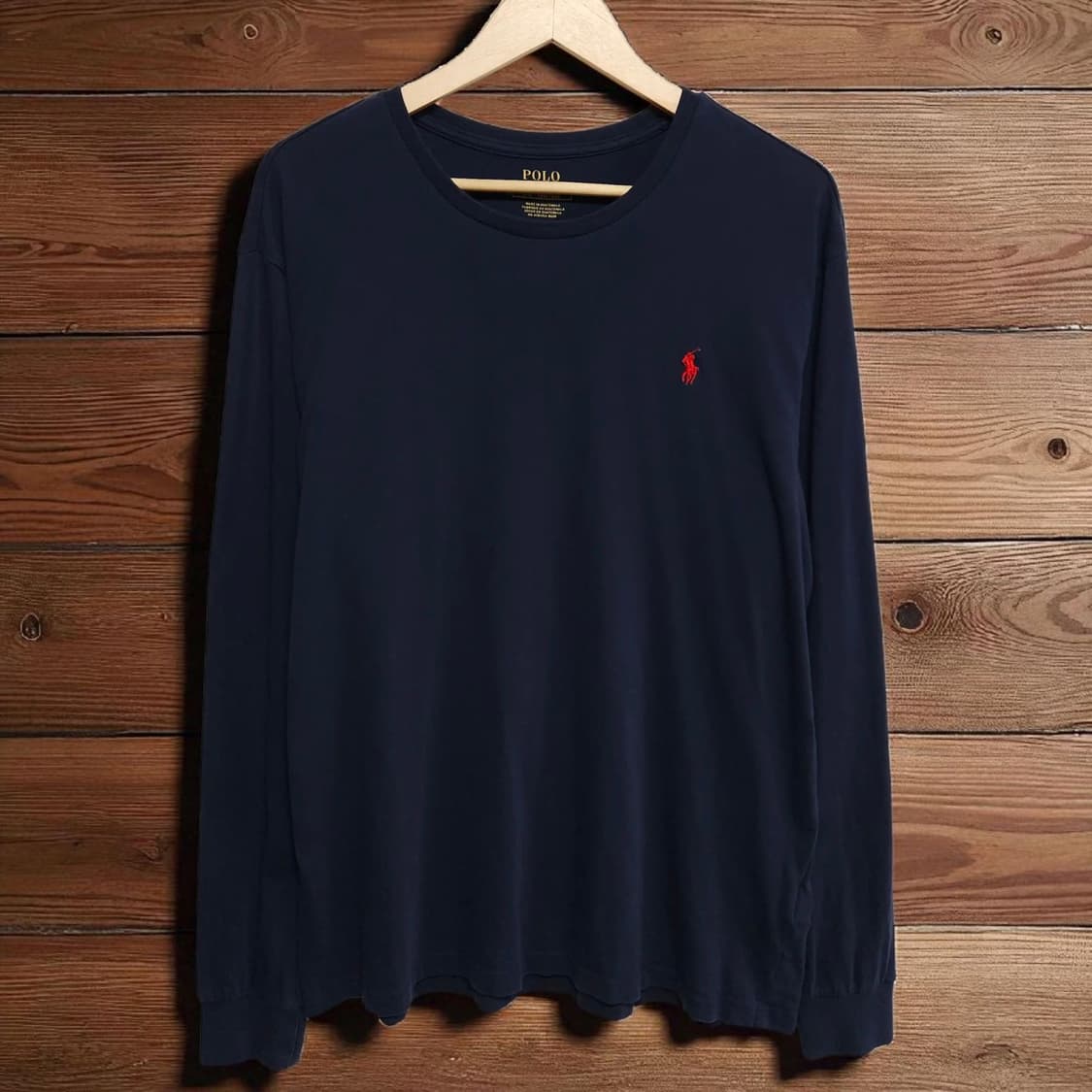 110)POLO 폴로 긴팔 티셔츠 네이비 상품이미지1