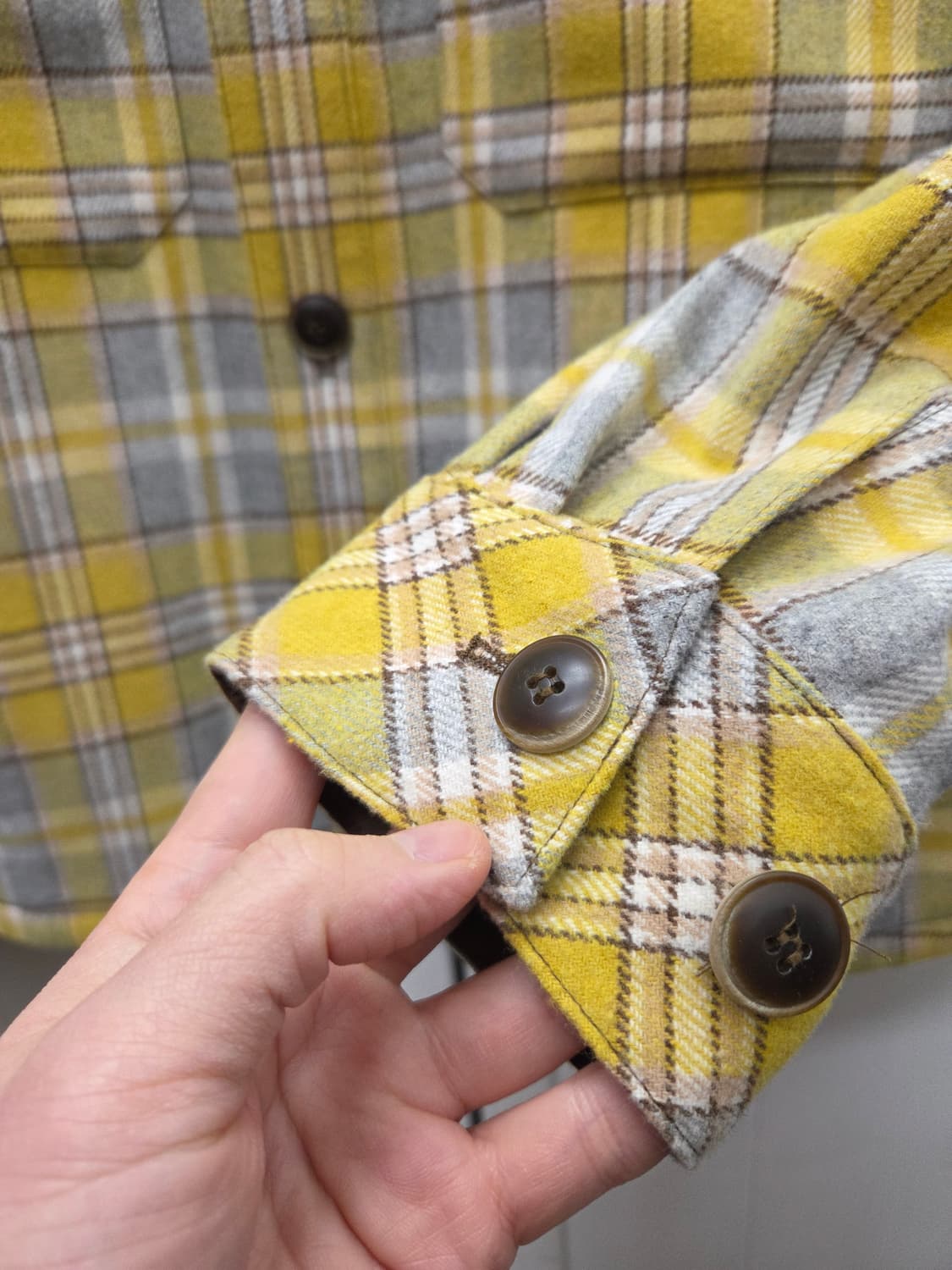 시에로 울 체크 셔츠 자켓 상품이미지2