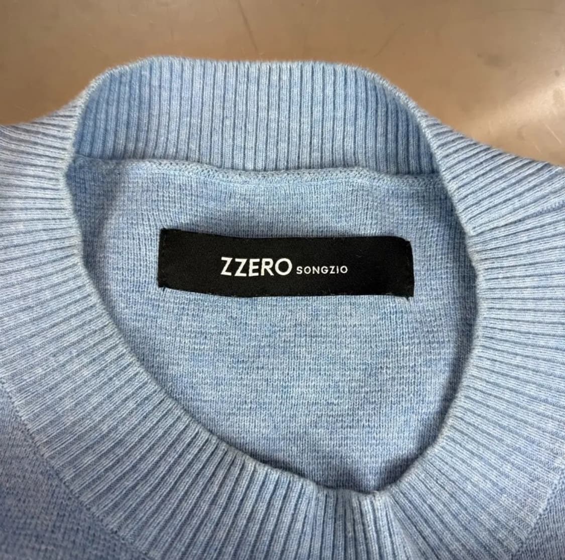 [정품] 송지오 라이트 블루 울 니트 L   상품이미지4