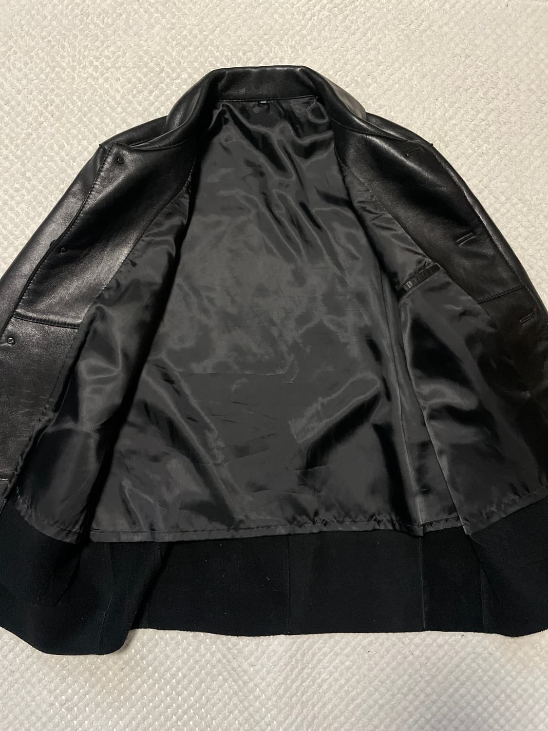 광희시장 웨스턴 무드 램스킨 양가죽 레더 카 코트 상품이미지4