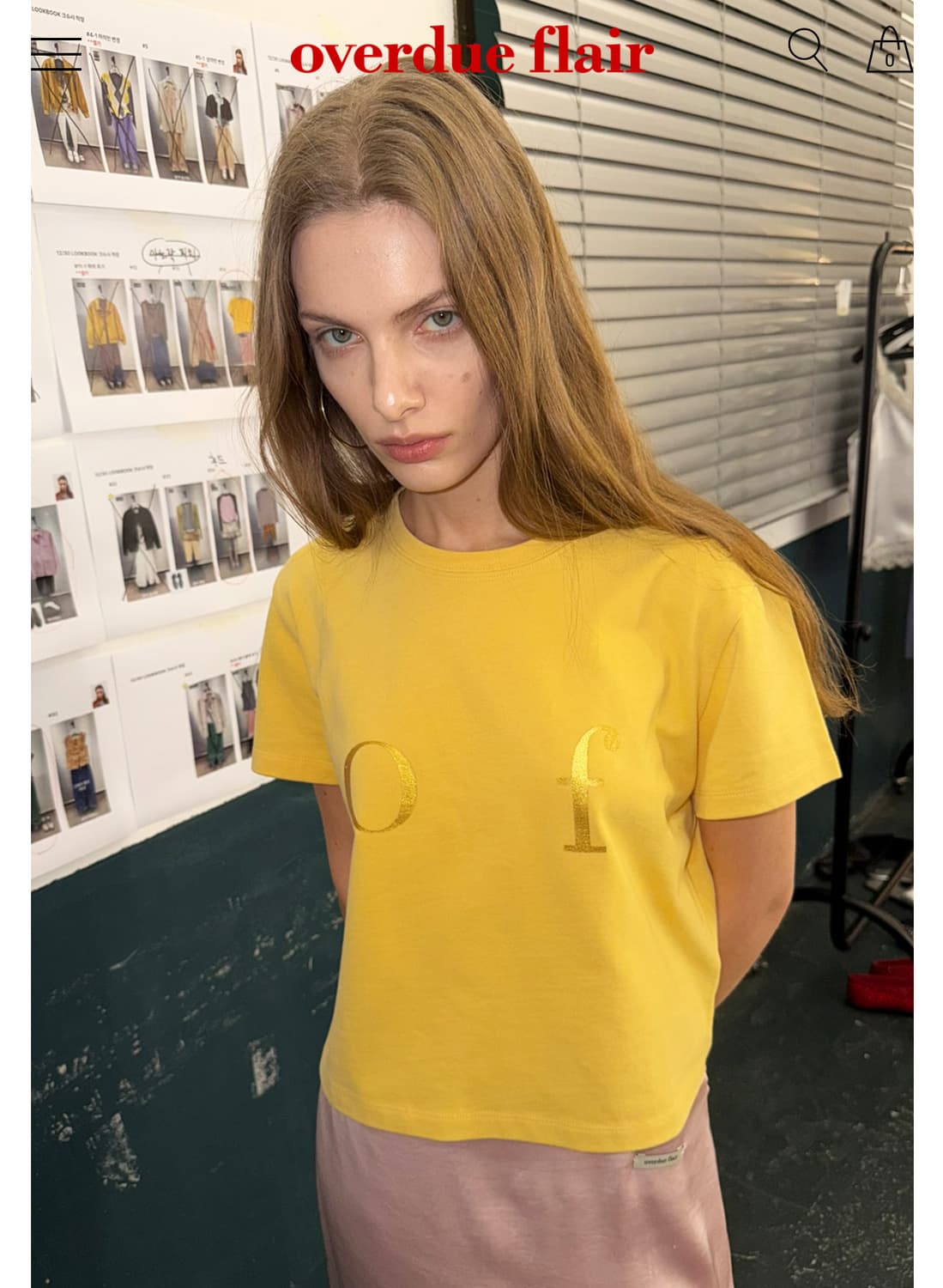 OF LOGO T-SHIRT_YELLOW 상품이미지2
