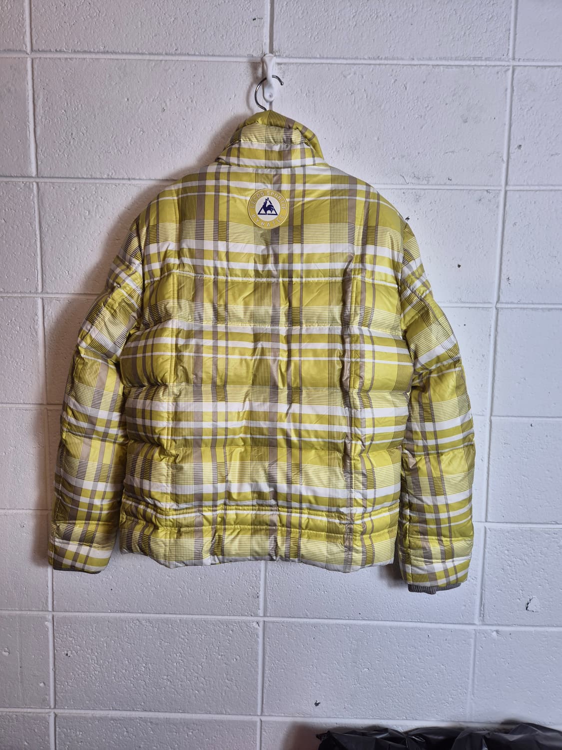 95)르꼬끄 옐로우 체크  덕다운 패딩 점퍼 상품이미지3