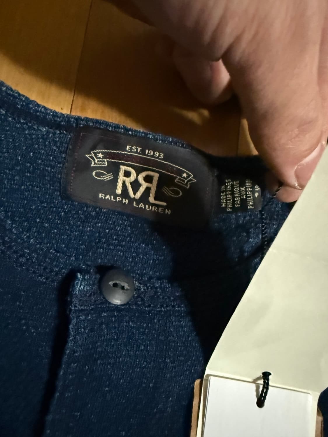 RRL 인디고 헨리넥 셔츠 상품이미지3