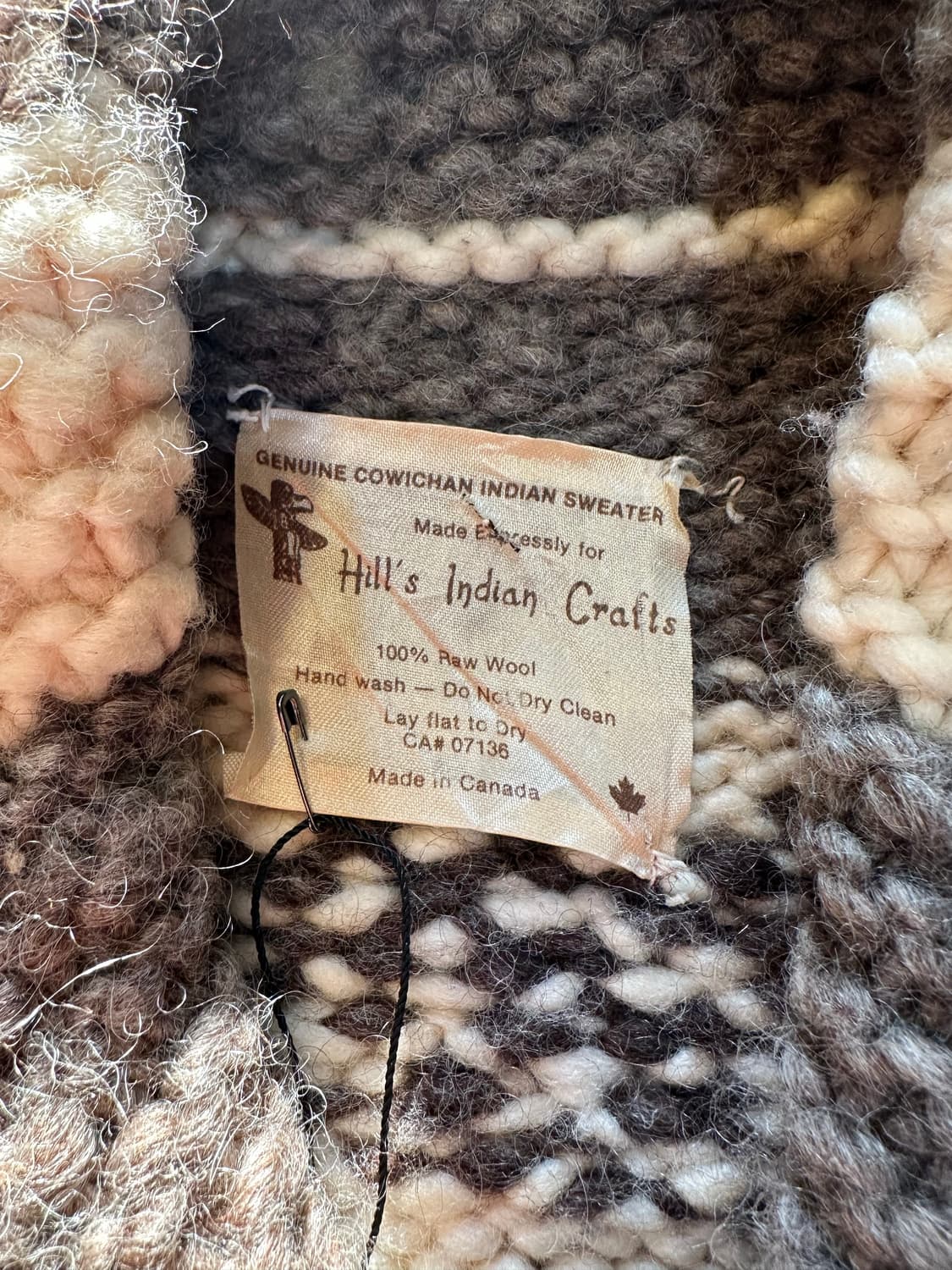 80s Hill's Indian Crafts캐나다 헤비울 코위찬 스웨터 상품이미지10