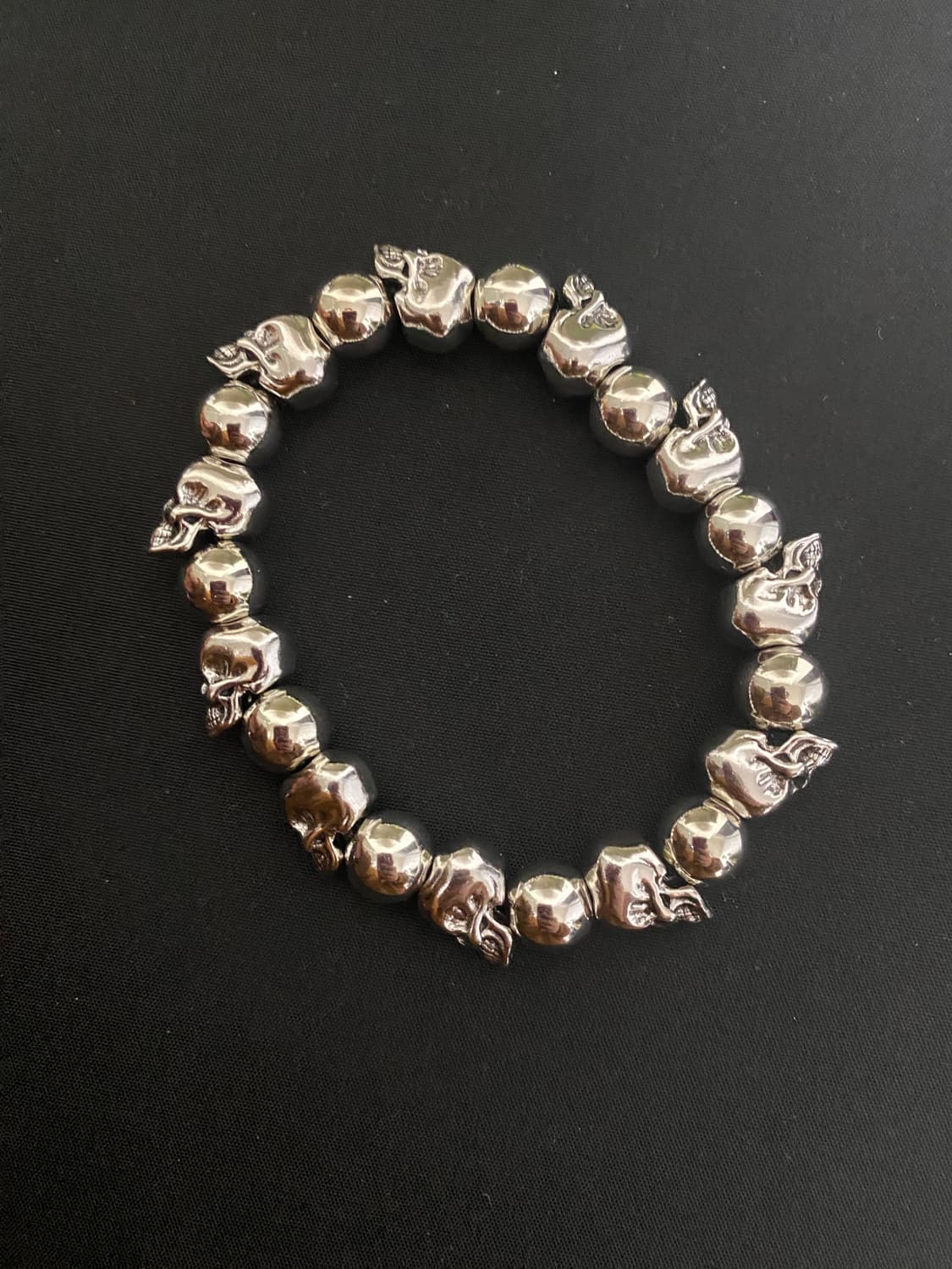 스컬 은볼 팔찌 상품이미지2