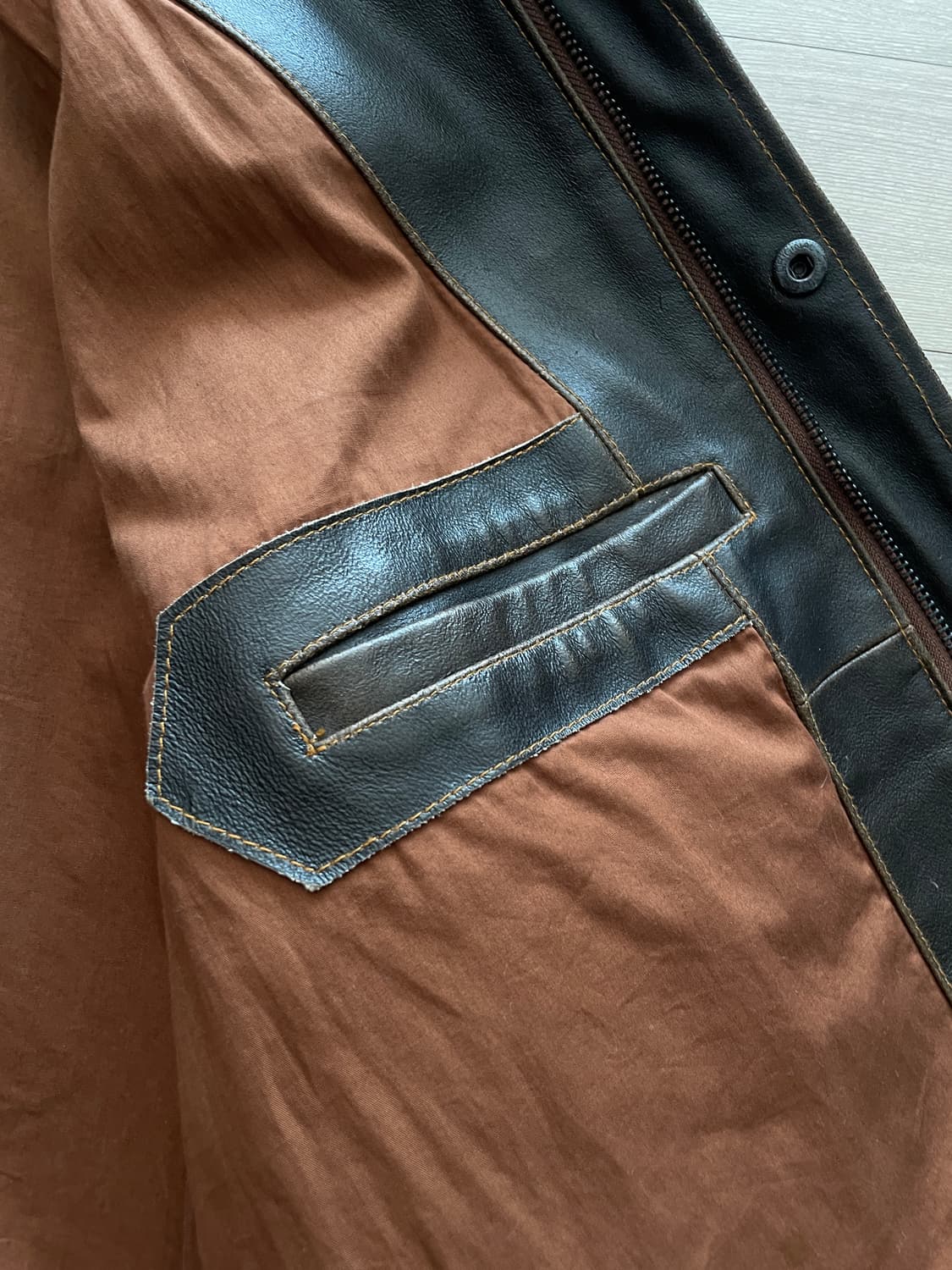 90s 올드갭 레더 자켓 gap 브라운 상품이미지7