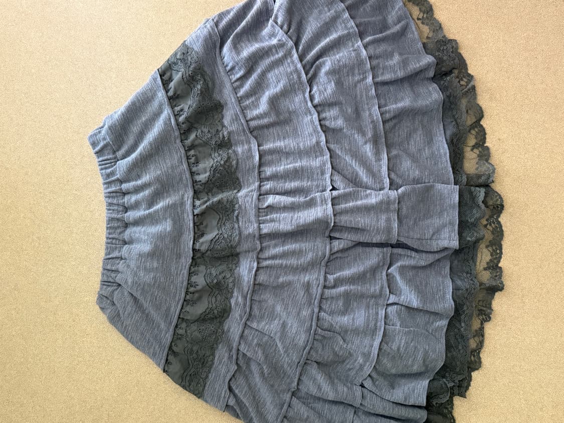 콜로신스 미디 스커트 멜란지 상품이미지2