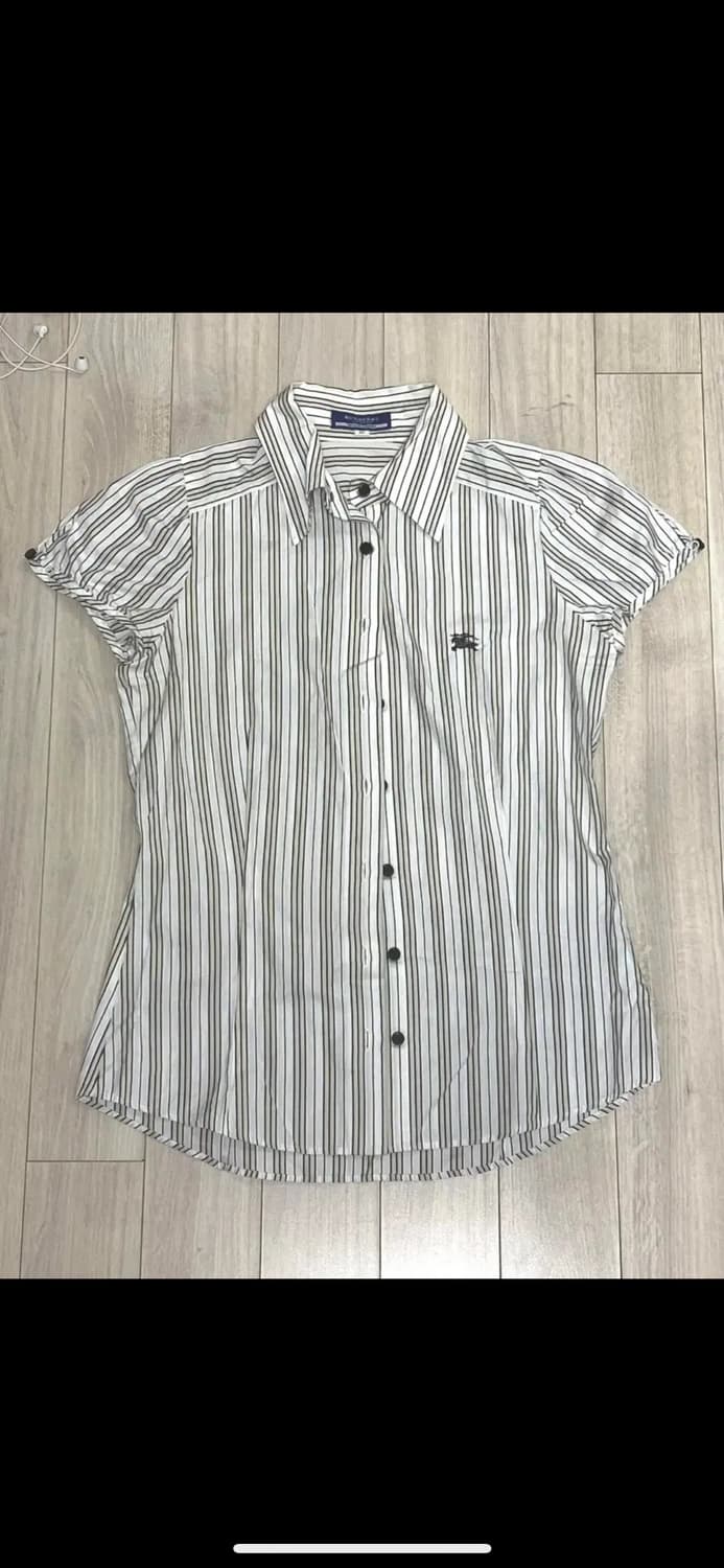 버버리 스트라이프 반팔 셔츠 상품이미지1