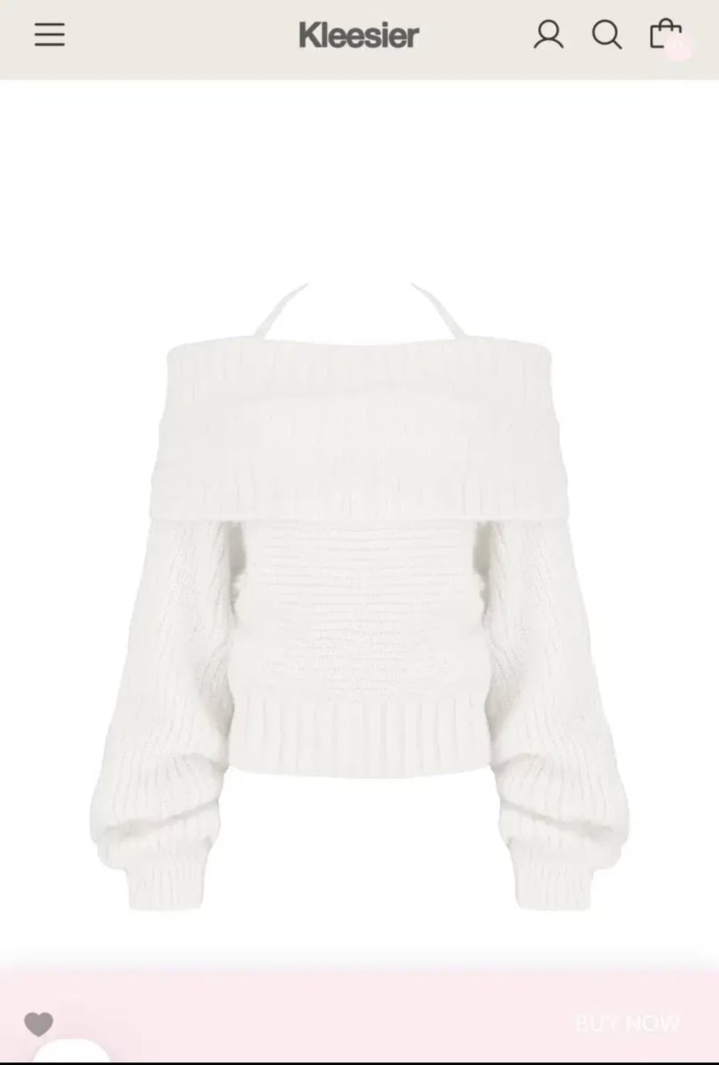 클리시어 팔레트 니트 화이트 상품이미지1