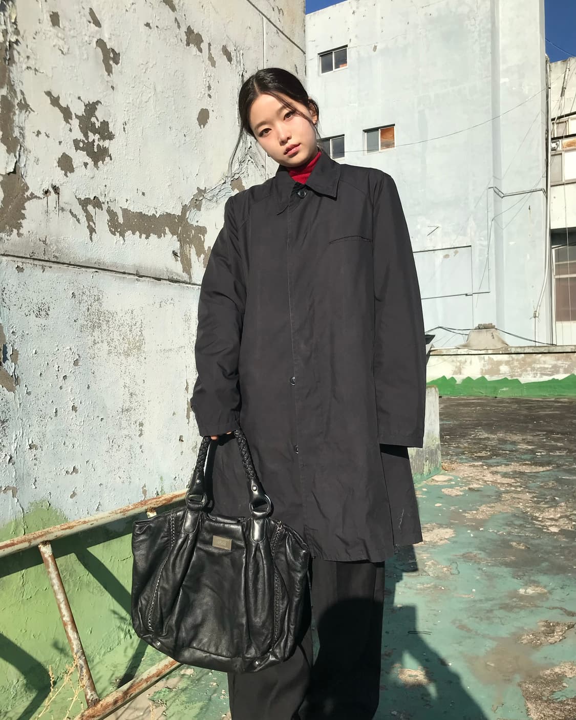 미니멀 블랙 코트 상품이미지3