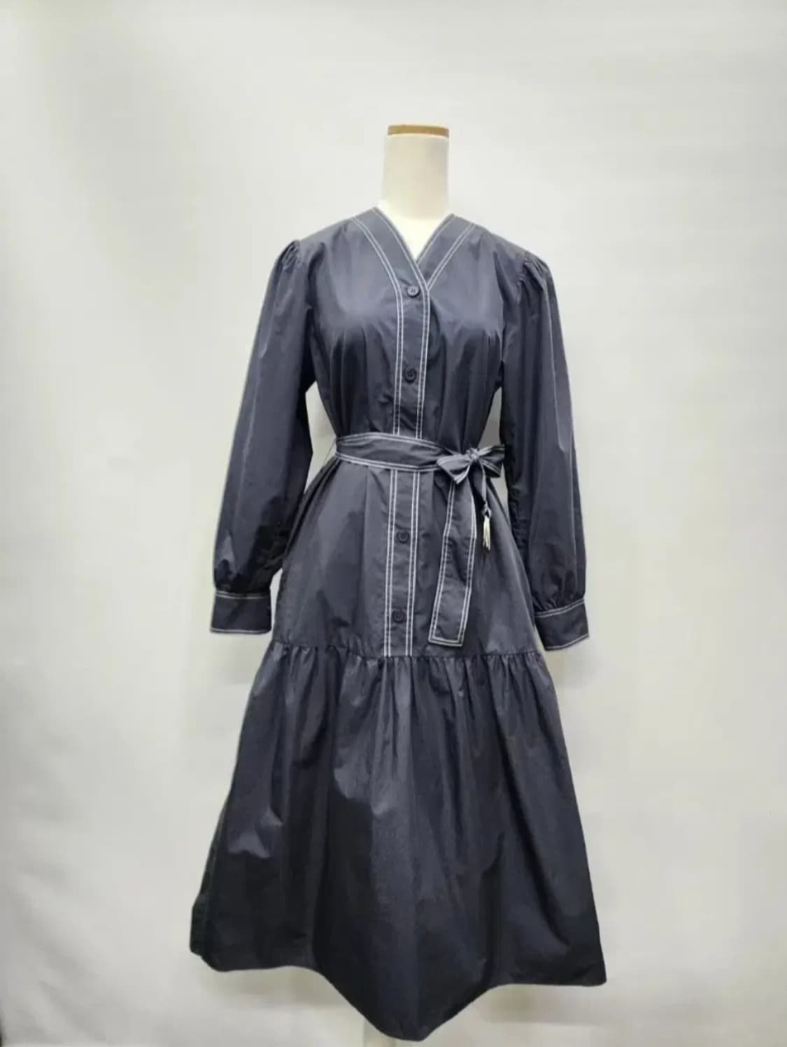 알라니 더그레이 스티치 롱 원핏 55 66 상품이미지1