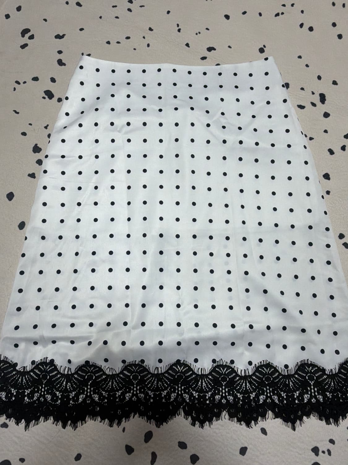 쉬인 도트 레이스 미디 스커트 상품이미지3