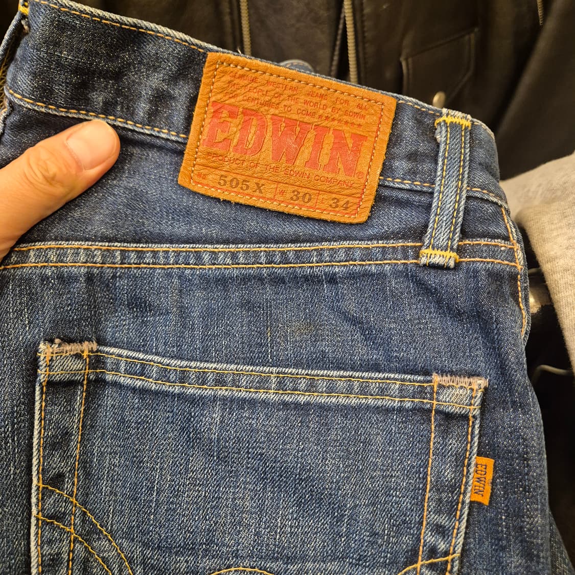 실사이즈-29인치 에드윈 505x 셀비지 청바지  상품이미지3